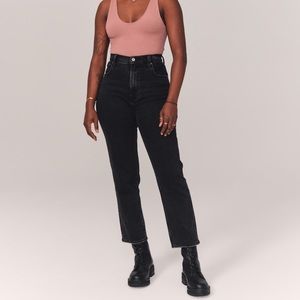 Abercrombie ultra high rise ankle straight jeans